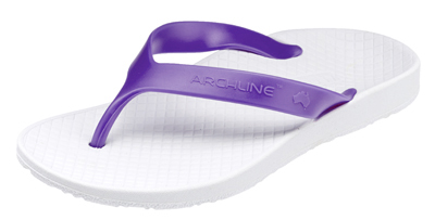 Archline Kids Orthotic Flip Flops White-Fuchsia - KIDS